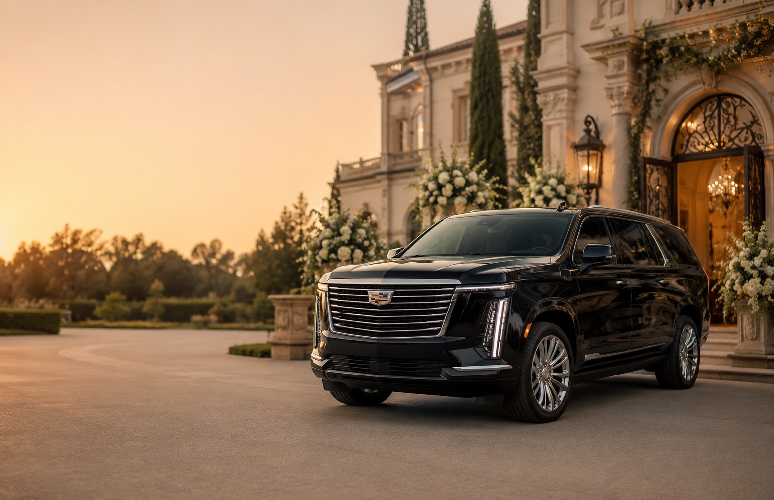Luxury chauffeured wedding car service Portland Oregon